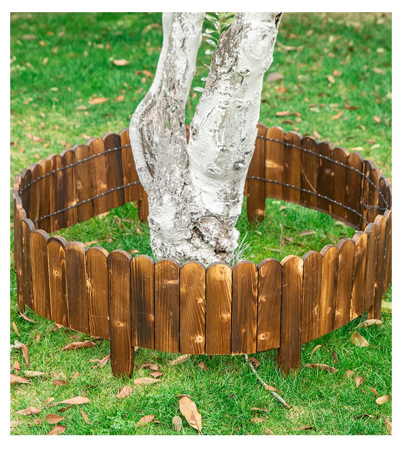 Amazon | 花壇 ガーデンエッジ 花壇フェンス 土留め 木製 和風